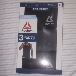 Reebok Black Performance Tank Tops 3pack